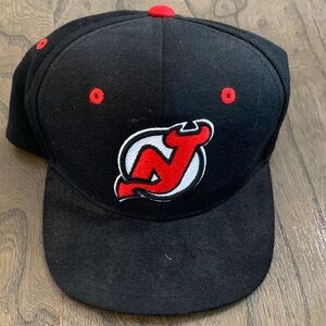 Zephyr  Kids Black and Red New Jersey Devils Cap